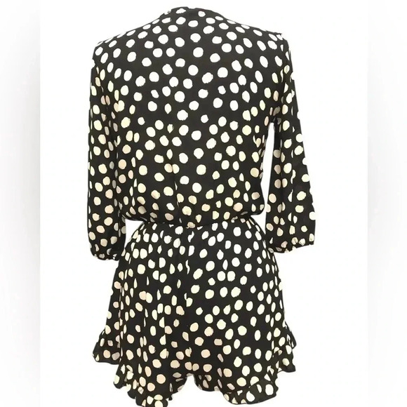 Khloe California Black & Cream Dots Romper- NWT - Picture 5 of 9